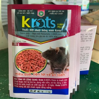 Thuốc Diệt Chuột Thông Minh Krat Korea ( 20g) Xuất Xứ Hàn Quốc- An Toàn Cho Người và Vật Nuôi- VTNN24h