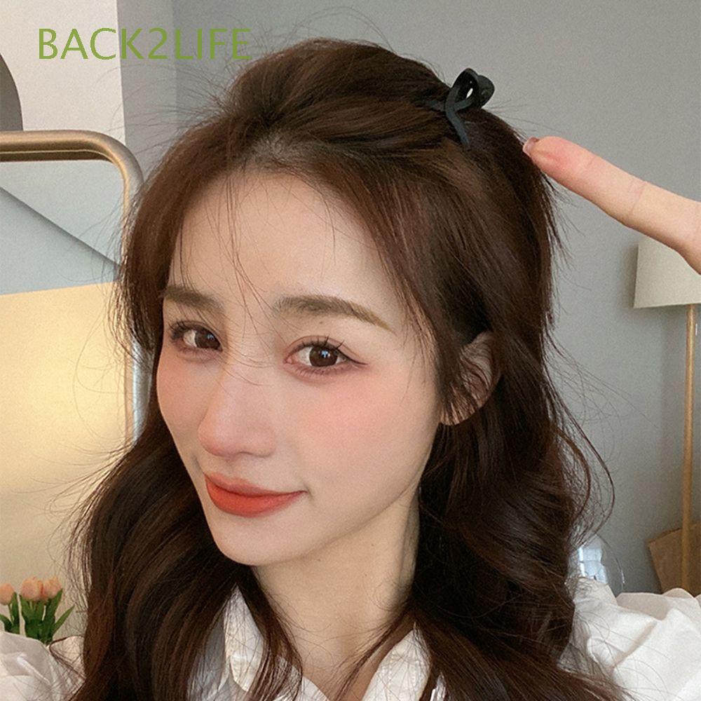 Set 2 Kẹp Tóc Hình Nơ Nhiều Màu Phong Cách Hàn Quốc Dành Cho Nữ