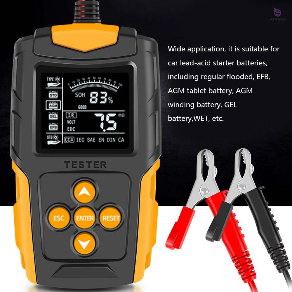 Thiết Bị Phân Tích Ắc Quy 12V / 24V Màn Hình LCD Kỹ Thuật Số Cho Xe Hơi Xe Tải Xe Máy