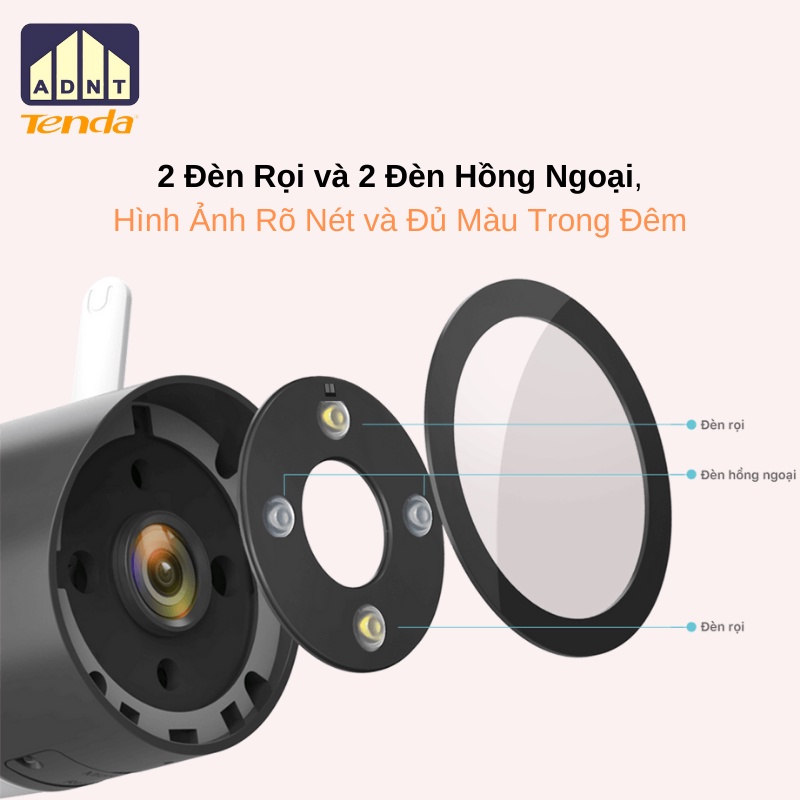 Camera wifi ngoài trời độ phân giải 2K CT6 3MB Tenda chính hãng | WebRaoVat - webraovat.net.vn