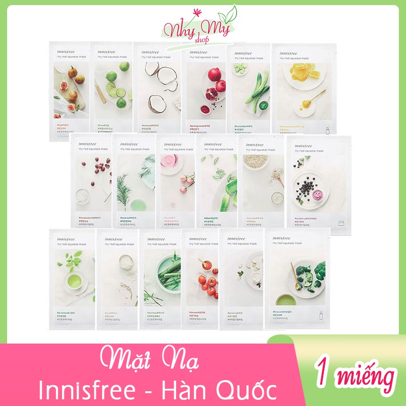 Mặt Nạ Giấy Innisfree My Real Squeeze Innisfree Mask Innisfree (Mẫu Mới)