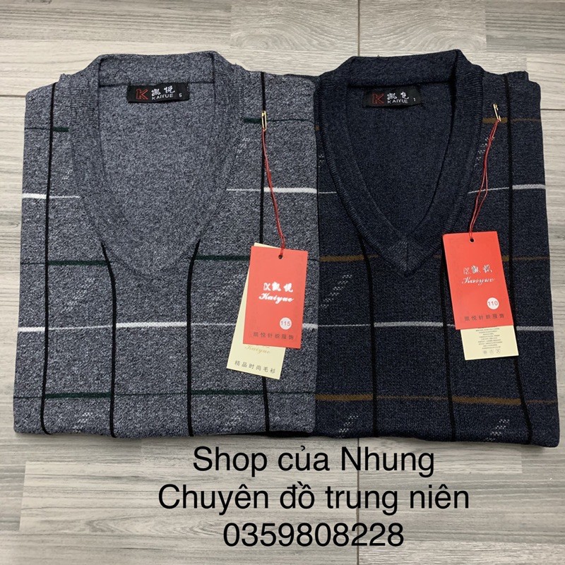 Áo len ghile nam trung nien 2 lop len dày dặn chất cực đẹp