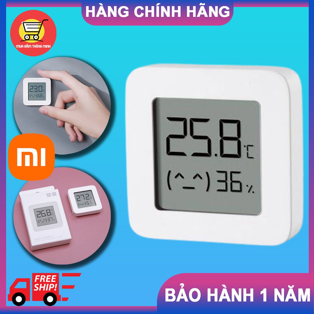 Nhiệt ẩm kế Xiaomi Mijia Gen 2 kết nối app MiHome, đo nhiệt độ và độ ẩm cực chính xác