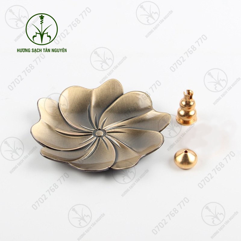 Đế cắm nhang Tân Nguyên, đĩa đựng hương vòng, nhang không tăm được làm bằng chất liệu hợp kim cao cấp