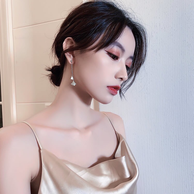 Bông Tai Nữ Hợp Kim Cao Cấp ERASHOP 075574 - Dây Hình Quạt Sang Chảnh, Thanh Lịch, Phù Hợp Đi Tiệc, Đi Chơi Siêu Rẻ Đẹp