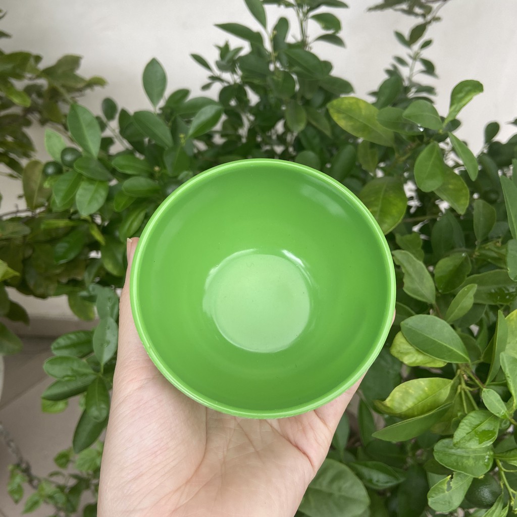 Chén nhựa 9 x 5 cm ăn cơm nước chấm sốt tương xanh - small bowl