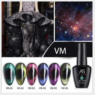 SIÊU HOT Sơn móng gel AS set 6 chai mắt mèo 9D