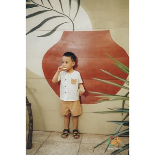 Bộ thô linen cúc lệch siêu mát Lcasta
