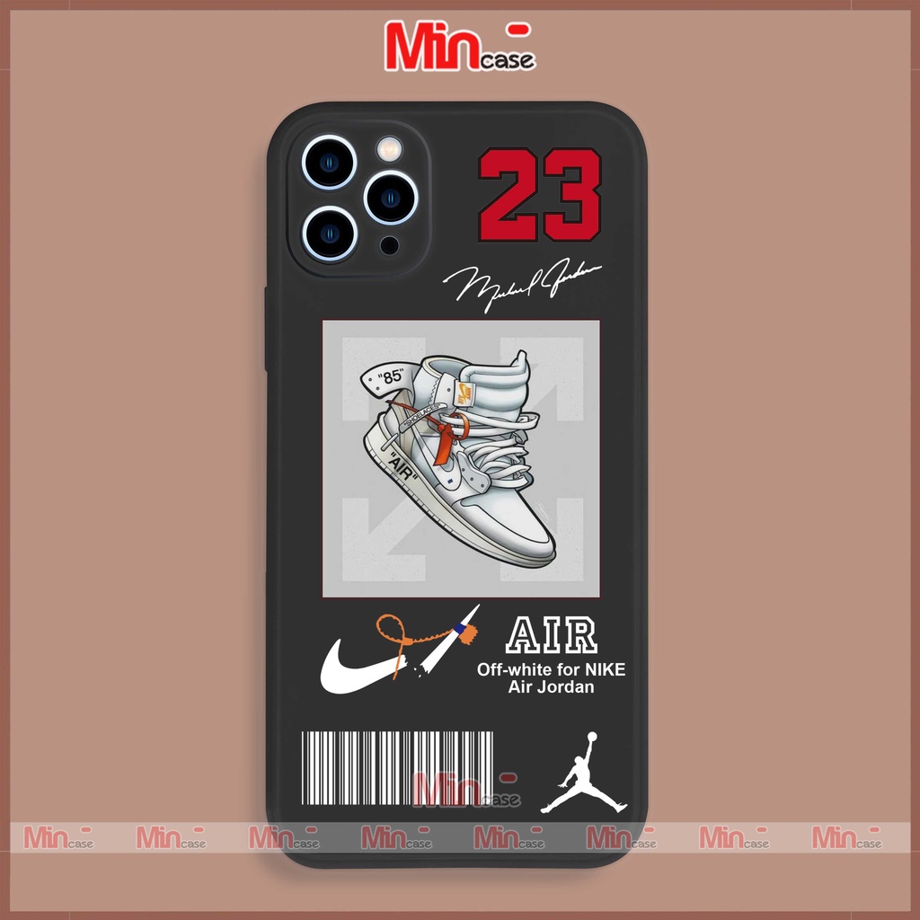 Ốp lưng iPhone Nike cạnh viền vuông silicon mềm dẻo bảo vệ camera cho iphone 6/6s/7/8/X/XS/XR/11/12/13 Pro Plus Max