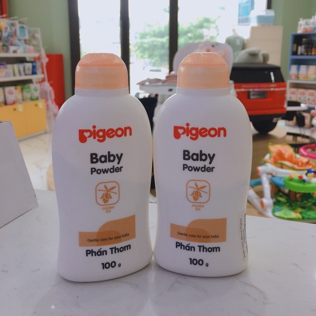 Phấn thơm em bé Pigeon nắp màu 100g Bambee Mart