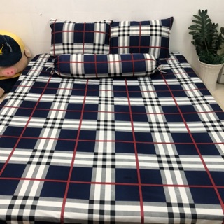Drap thun Hàn Quốc khổ M6 ( bộ: 2 áo gối, 1 gối ôm, drap)