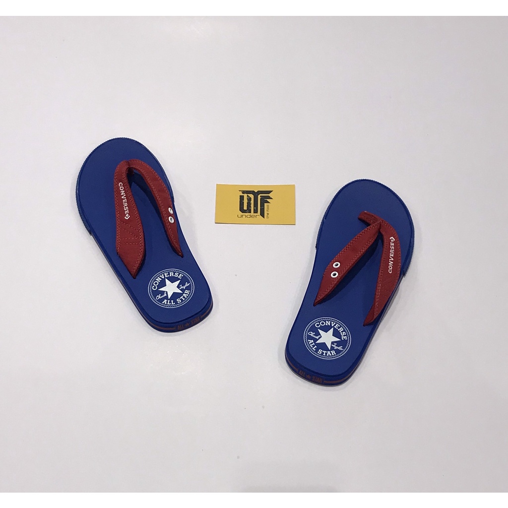 HOT - Dép Converse xanh dương quai đỏ full viền chính hãng 1NHS1165