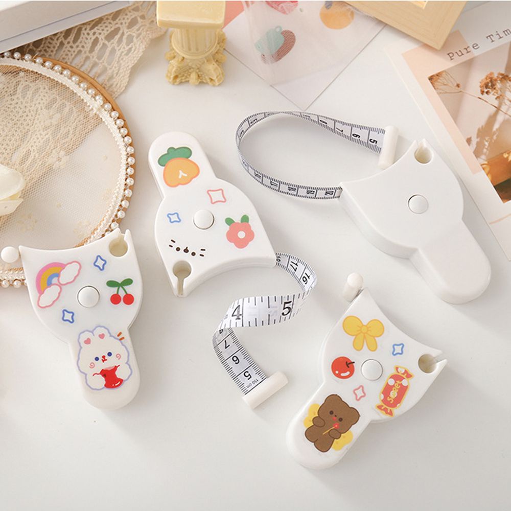 Thước dây mini 150cm/ 60inch có thể tự động thu gọn giúp đo vùng eo/ chân/ cơ thể cho thợ may