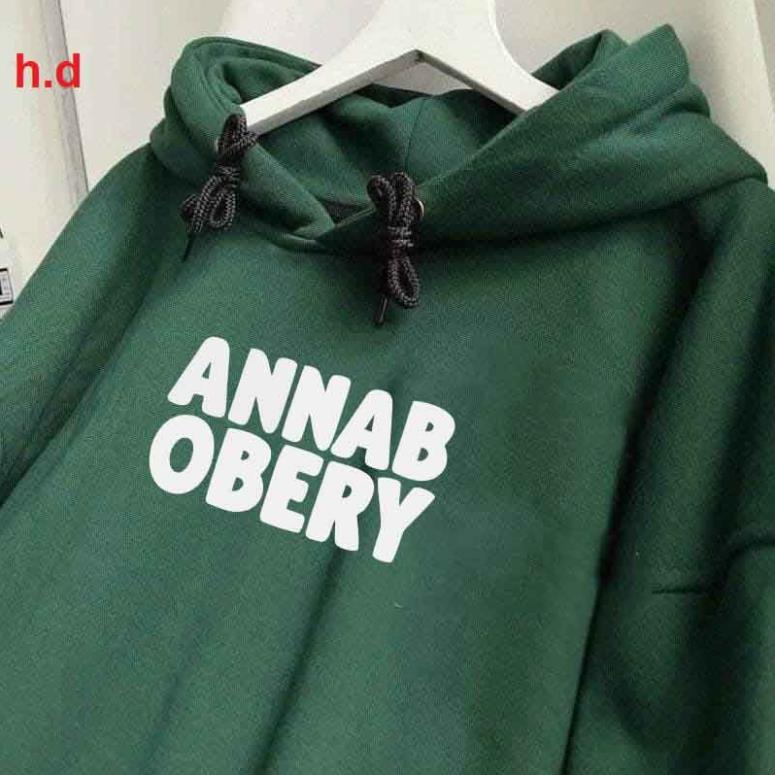 Áo hoodie ANNAB siêu hot, chất nỉ ngoại Form thụng oversize unisex hàng mũ 2 lớp to đẹp hình in sắc nét