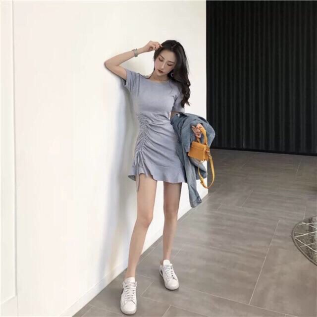 Đầm Rút Bên Đuôi Cá - có Hình thật - A2DDC