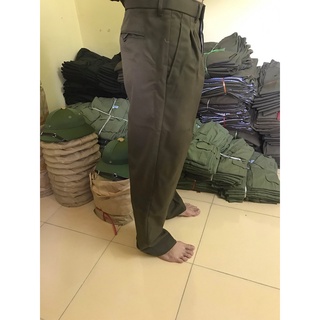 Quần dạ hè màu cỏ úa