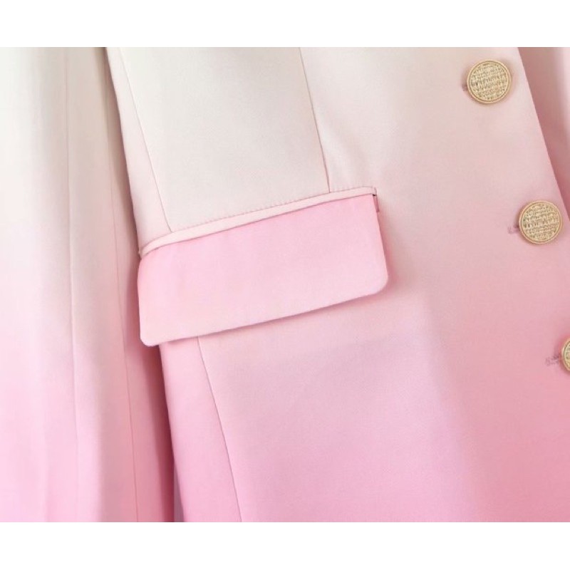 Vest blazer tay dài màu ombre tqxk