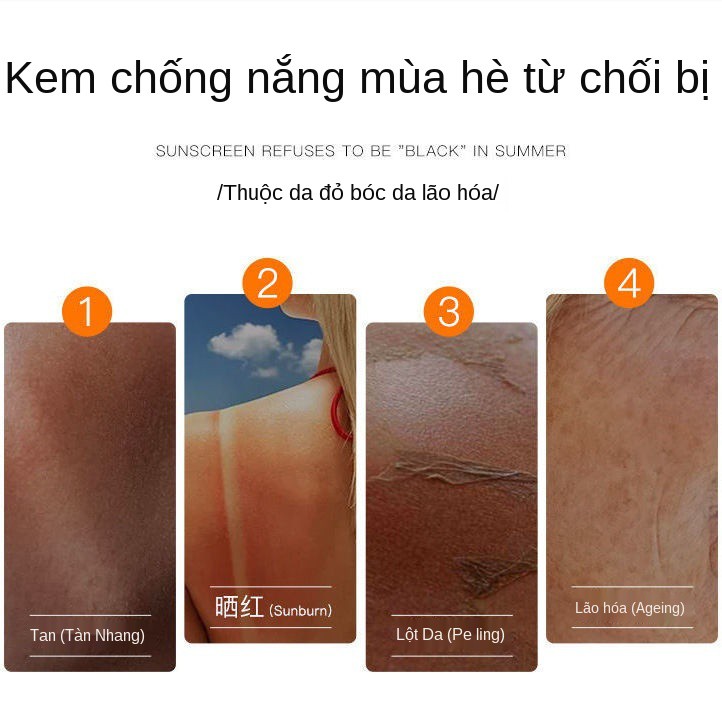 [50 lần kem chống nắng, thấm nước và mồ hôi] nắng làm trắng da tia cực tím học viên quân sự huấn luyện phải