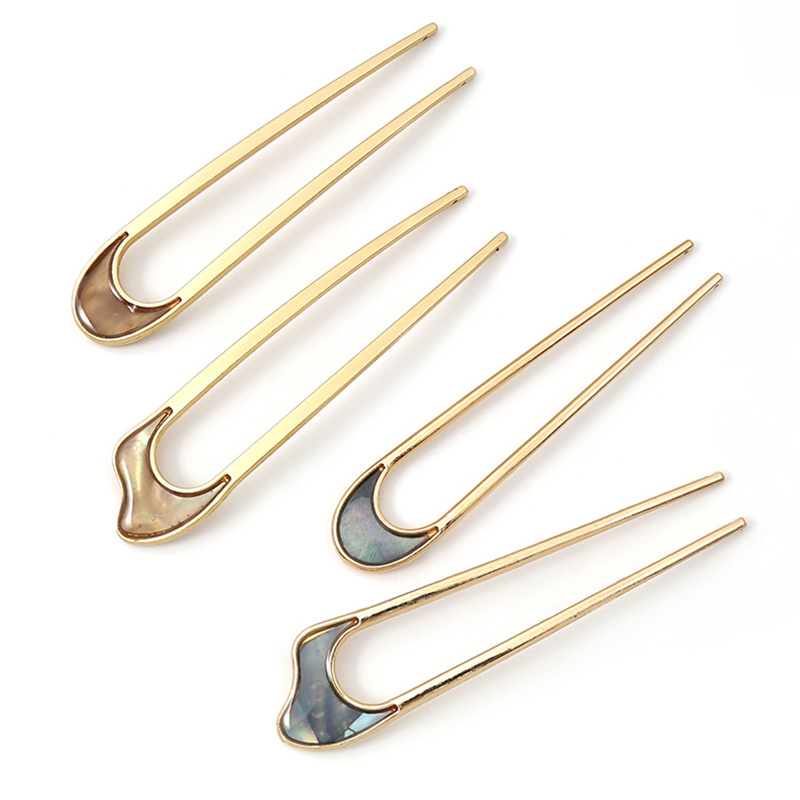 Kẹp tóc kim loại kiểu dáng xinh xắn đơn giản phong cách Hàn Quốc cho nữ