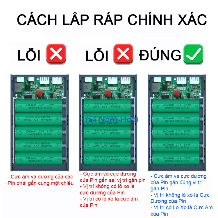 Box sạc dự phòng 5 cell sạc nhanh QC 3.0, PD 3.0, Không dây 15W