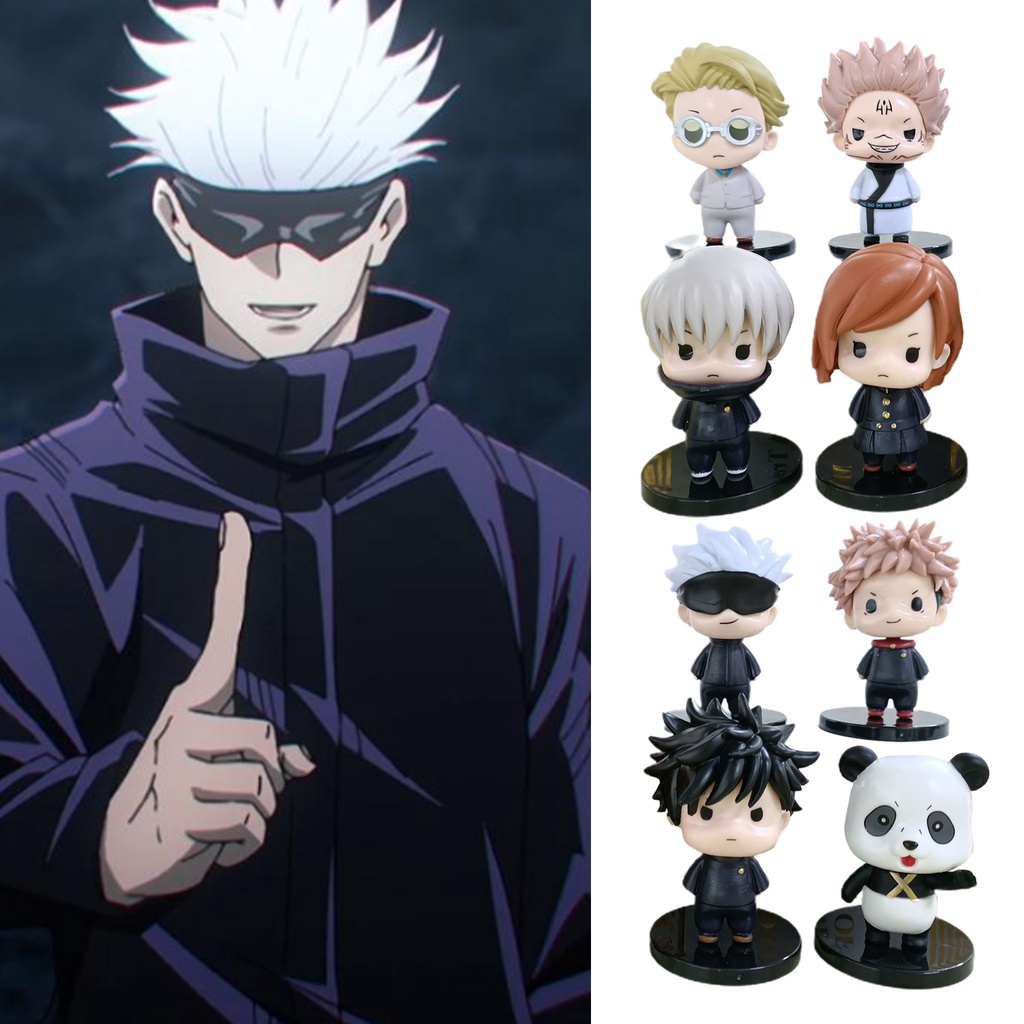 Bộ 8 Mô Hình Đồ Chơi Nhân Vật Jujutsu Kaisen Satoru Itadori Yji Mặc Đồ Chơi Cho Trẻ Em