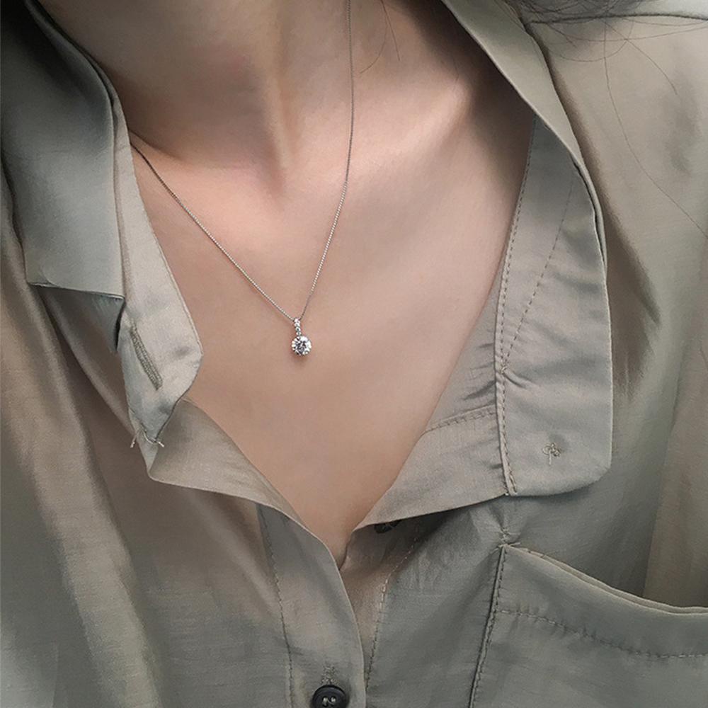 Dây Chuyền VANES1 AAA Mạ Bạc Đơn Giản Hợp Thời Trang|Vòng Cổ Choker Lấp Lánh Thanh Lịch