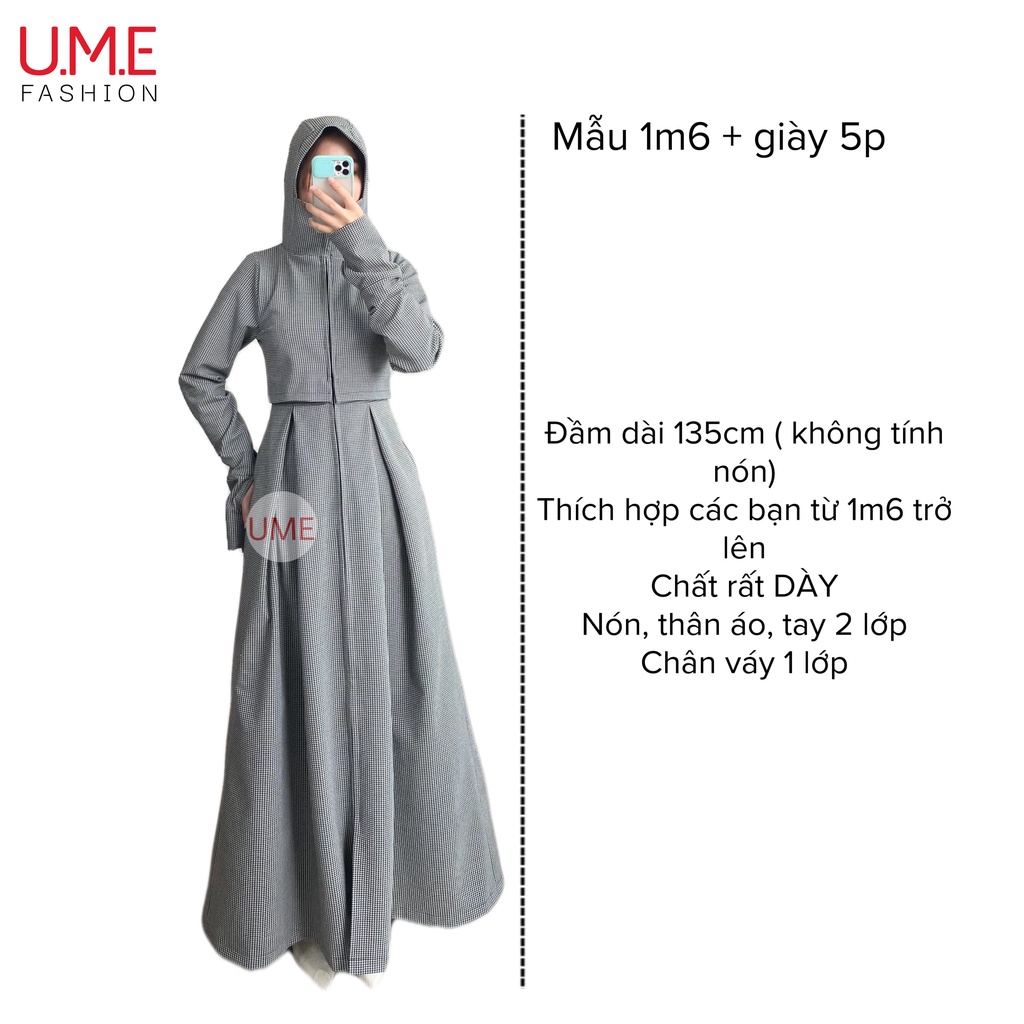 Đầm chống nắng croptop toàn thân răng sói (NGẮN)