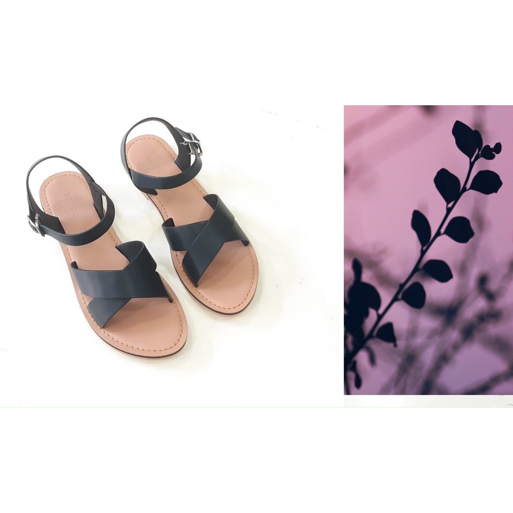 Sandal đế bằng quai chéo size 35- 40 hàng cao cấp đế đi không trơn B029