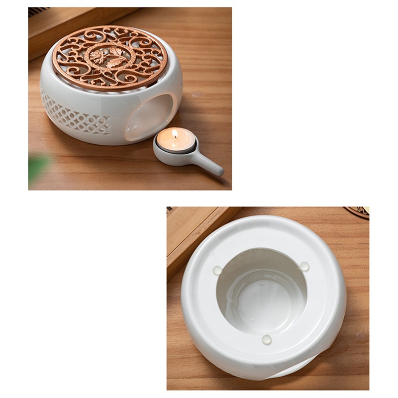 Giá Đỡ Hâm Nóng Ấm Trà / Cà Phê / Trà Bằng Gốm Sứ Tiện Dụng