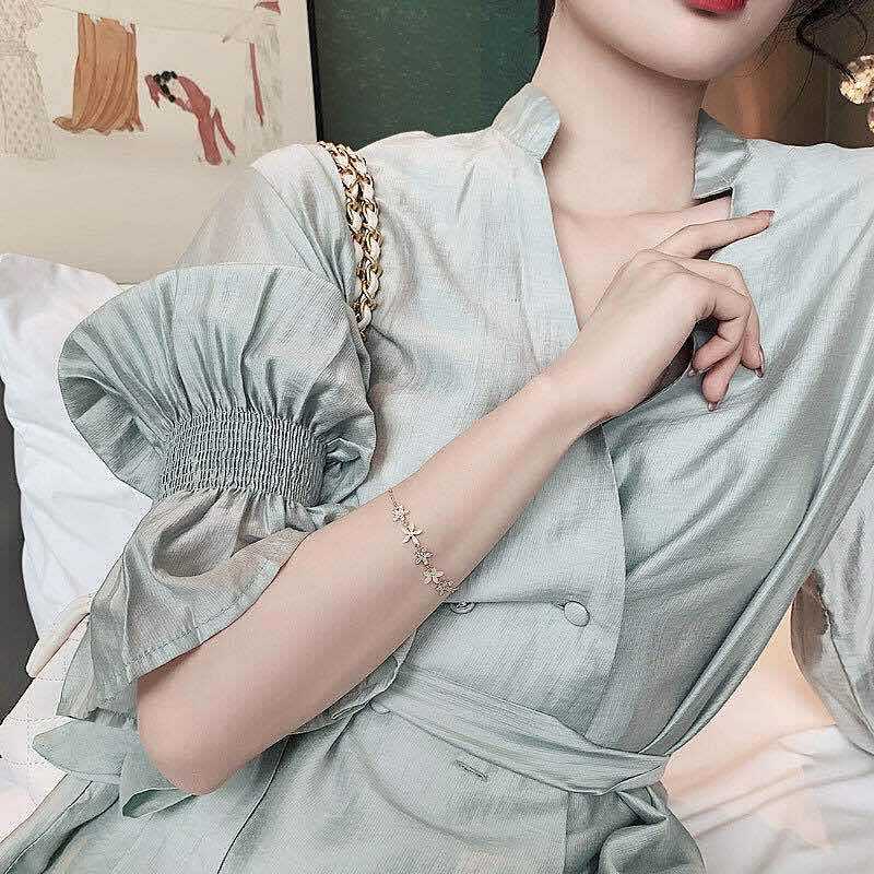 Vòng Tay Đính Đá Mắt Mèo Sang Trọng Cho Nữ