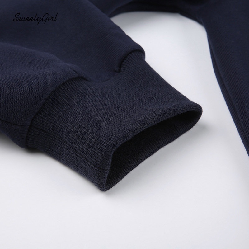 SweetyGirl Women's 2022 Fashion Contrast Color Letters Print Round Neck Long Sleeve Loose Fit Casual All Match Street Sweatshirts