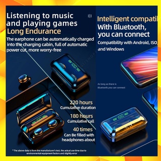 Tai Nghe Bluetooth Amoi F9 Pro Bản Quốc Tế  Cảm Biến Vân Tay, Kiêm Sạc Dự Phòng, Version 5.1 2022