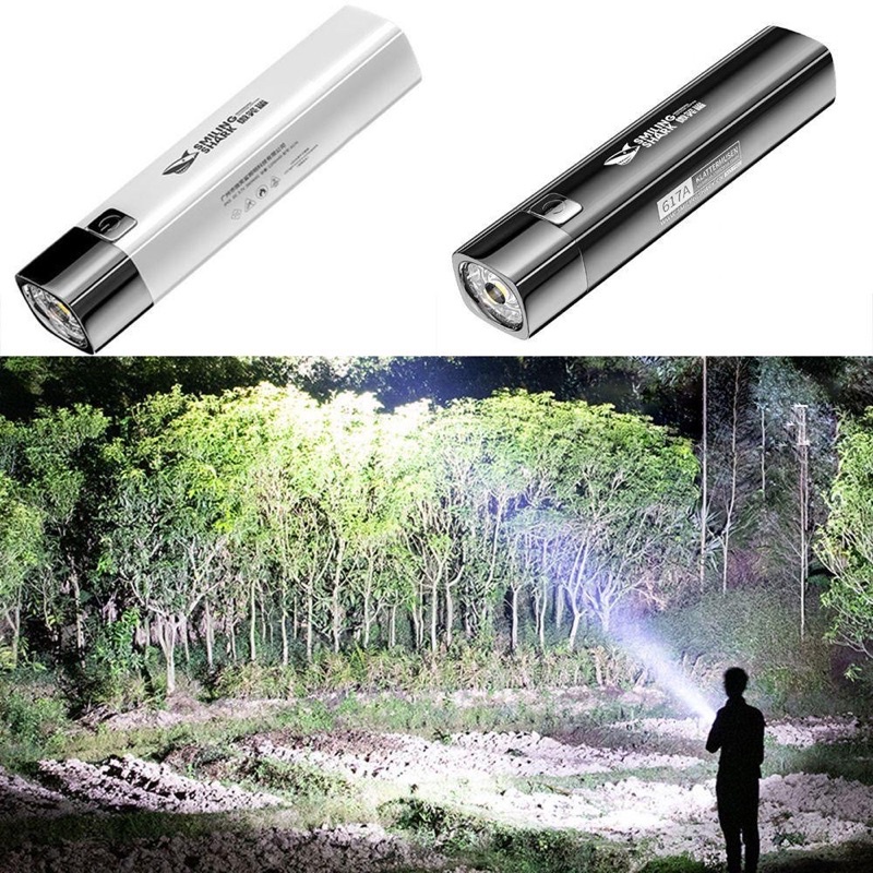 Đèn Pin Mini Cầm Tay, Đèn Siêu Sáng 2 in 1, Kèm Sạc Dự Phòng 1200mah,Chiếu Sáng 5-6h