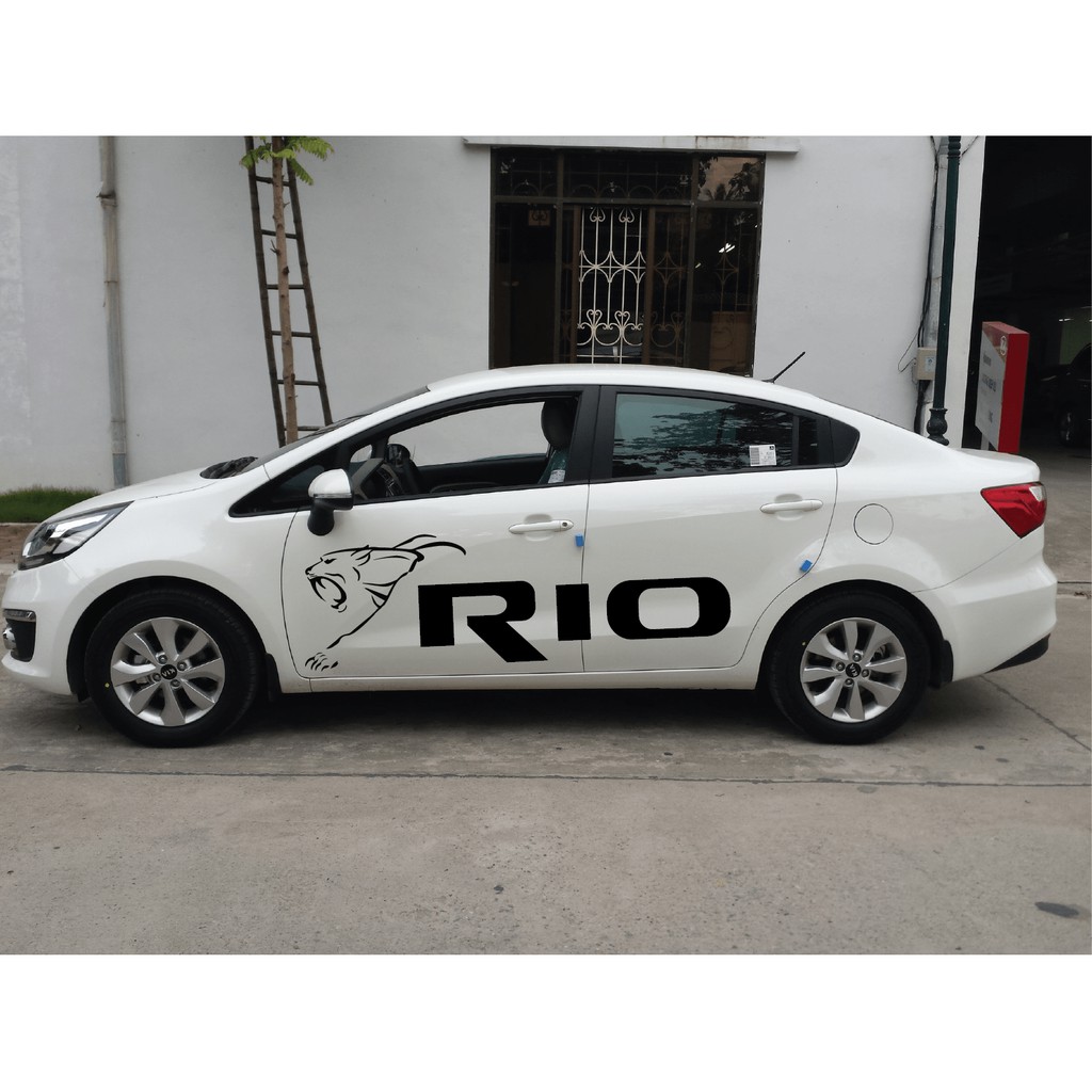 Tem xe Kia Rio thể thao-decal Rio