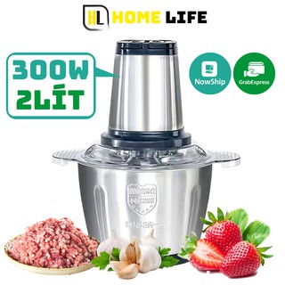 Hình ảnh [Mã HLTETLIXI giảm 15% đơn 99k] Máy Xay Thịt, Xay Đa Năng Cối Inox 2L, Lưỡi Dao Kép Công Suất 300W-0