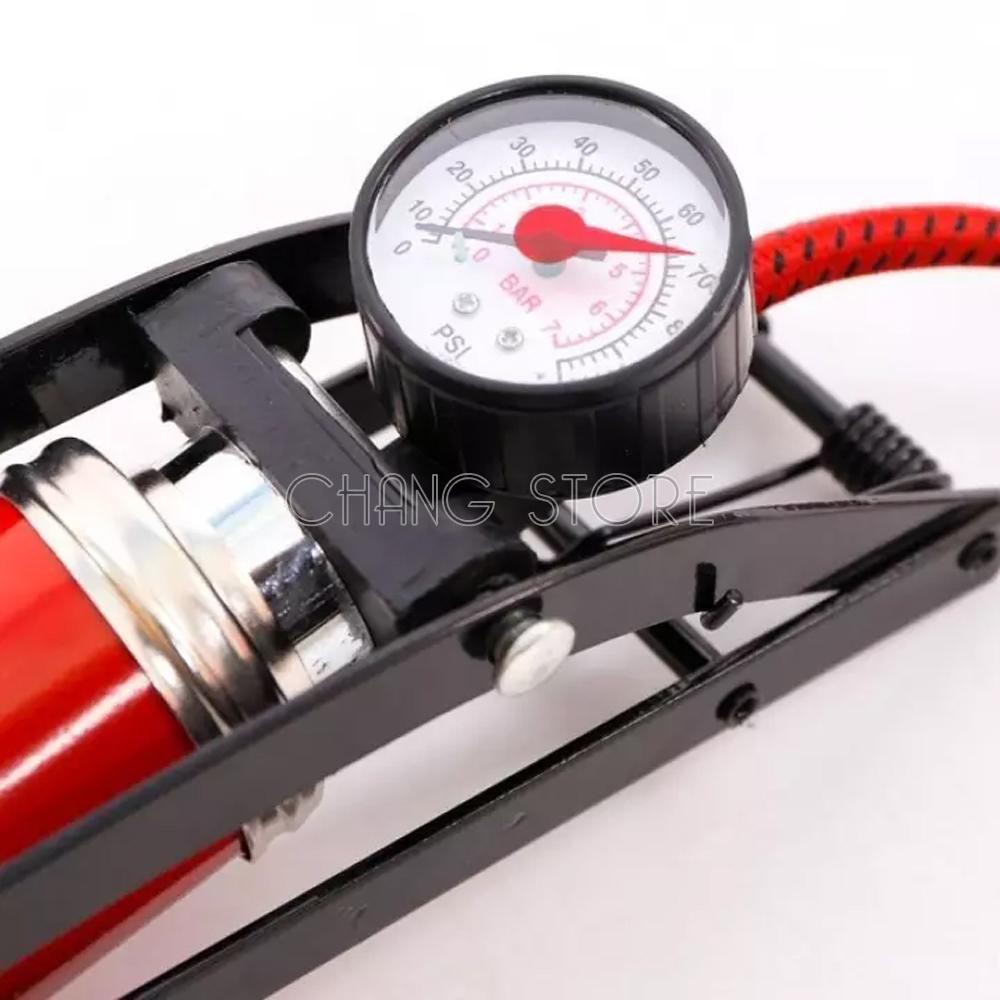 Bơm Đạp Chân Có Đồng Hồ Áp Suất Đa Năng Mini Tiện Dụng
