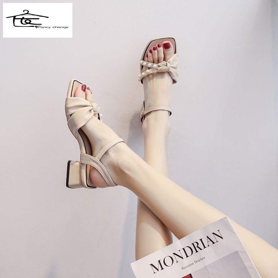Sandal Cao Gót Một Mảnh Phong Cách Mới Thanh Lịch Dễ Phối Đồ Cho Nữ