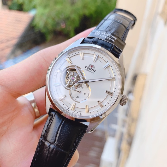 Đồng hồ nam Orient Semi Skeleton RA-AR0004S10B 41mm máy cơ Automatic, kính Sapphire, lộ cơ góc 9h, dây da vân cá sấu
