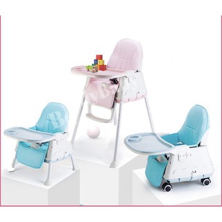 Ghế ăn dặm hanbei điều chỉnh độ cao 3 mức dành cho bé từ 6 tháng