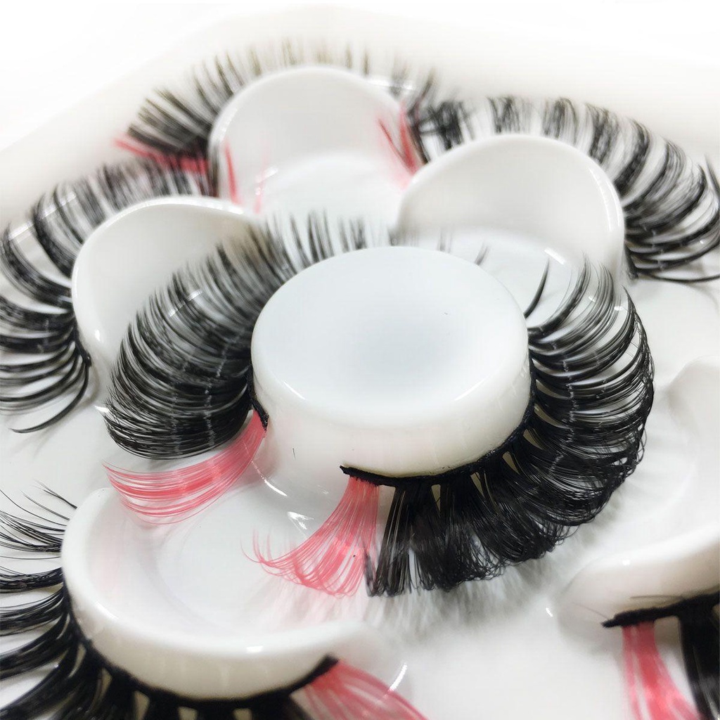 Set 5 Cặp Lông Mi Giả 3D Dài Đẹp Mắt Dành Cho Nữ XIANTIN SKONHED