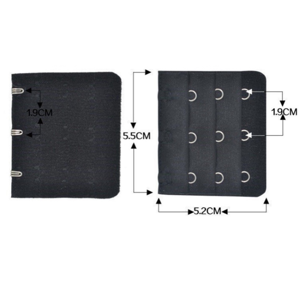 Miếng nới áo lót tăng độ dài dây lưng áo ngực loại 2 móc 3 móc LAVENUSA AL75