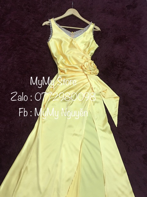 [Mã FATHANG5 giảm 10K đơn 50K] KÈM ẢNH/VIDEO THẬT - Đầm Maxi body dạ hội xẻ đùi kết hoa eo SANG CHẢNH - MS20Y | BigBuy360 - bigbuy360.vn