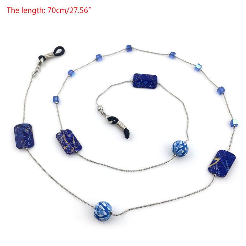 Youyo Dây Đeo Mắt Kính Xỏ Hạt Hoa Bằng Cao Su Chống Rơi Chống Trượt Thời Trang Rin