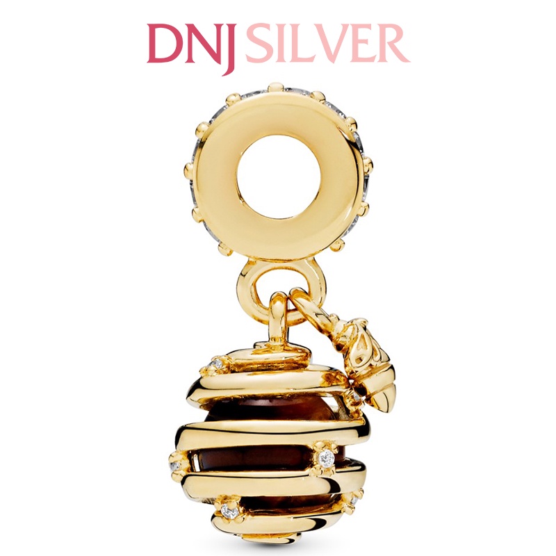Charm bạc 925 cao cấp, hàng chuẩn bạc - Charm Sparkling Beehive thích hợp để mix vòng tay charm - DN244