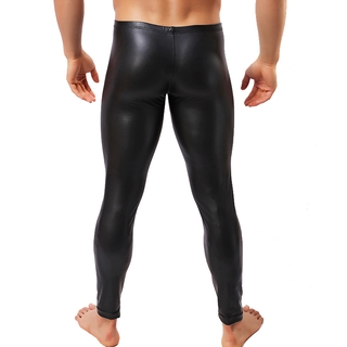 Thời Trang Nam Giả Da Quần Cơ Quần Dài Slim Fit Quần Legging bó sát