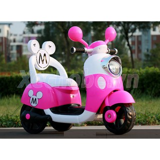 [Shopee siêu rẻ] Xe máy điện Vespa Mickey (có nhạc + đèn + còi)