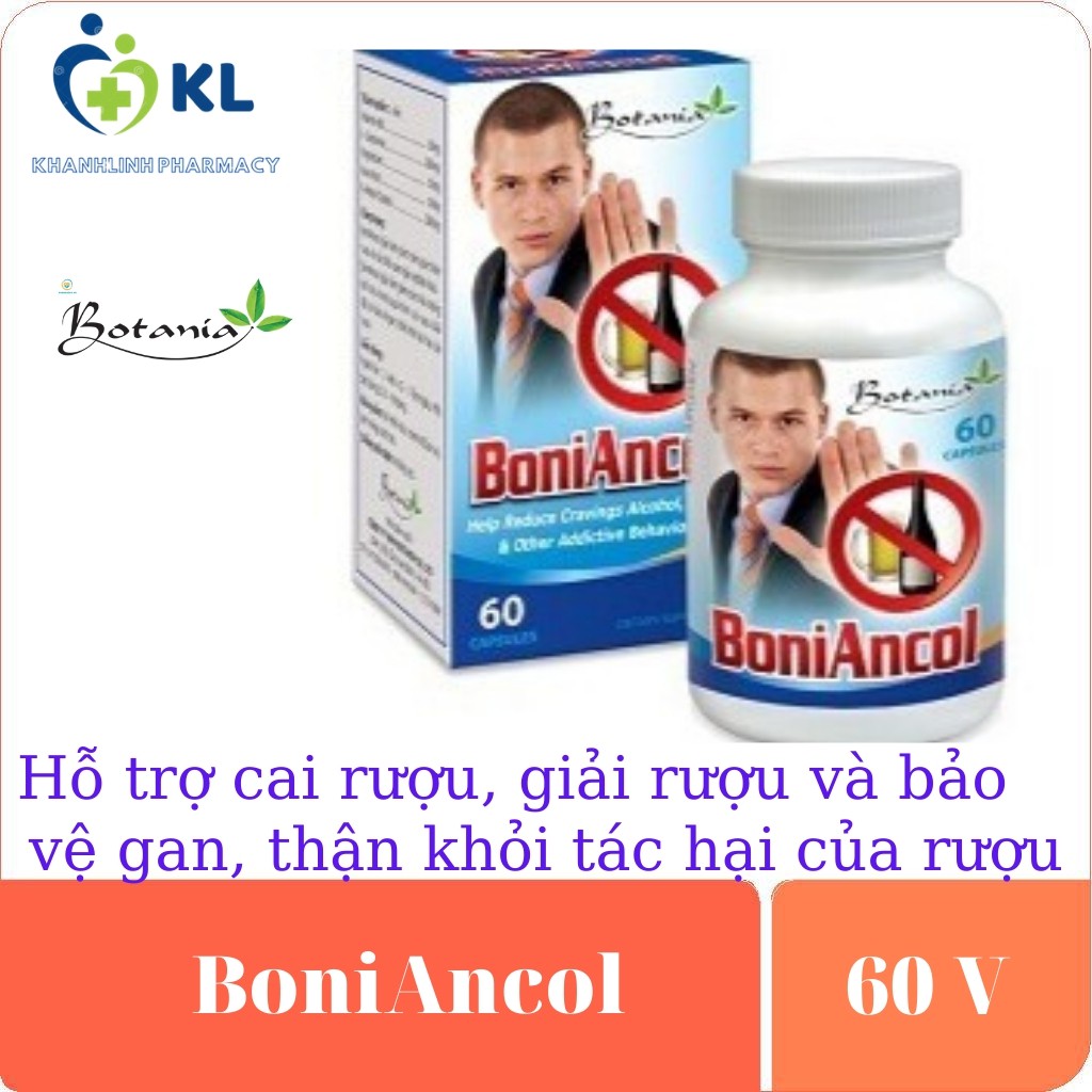 BoniAncol- Hỗ trợ cai rượu, giải rượu hiệu quả, bảo vệ Gan, Thận khỏi các tác hại của bia Rượu