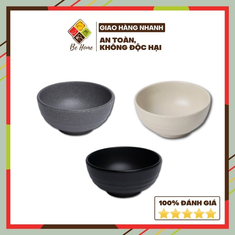 Bát ăn cơm melamine  BEHOME Tô ăn cơm nhám Thân Thiện Chịu Nhiệt Độ Cao  Bát nhựa Ăn Cơm Cao Cấp Hàn Quốc