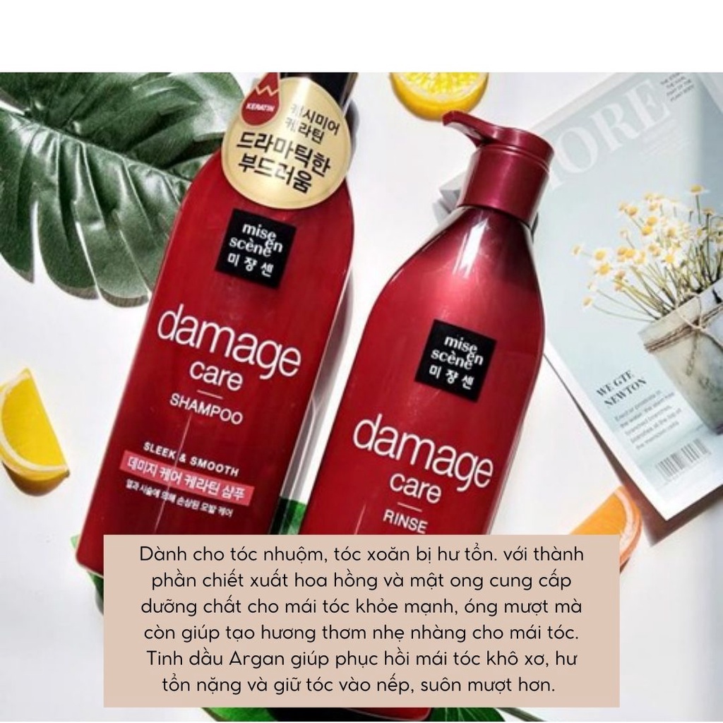 Dầu gội / Dầu xả Mise-en-scence dành cho tóc khô xơ, tóc nhuộm 680ml