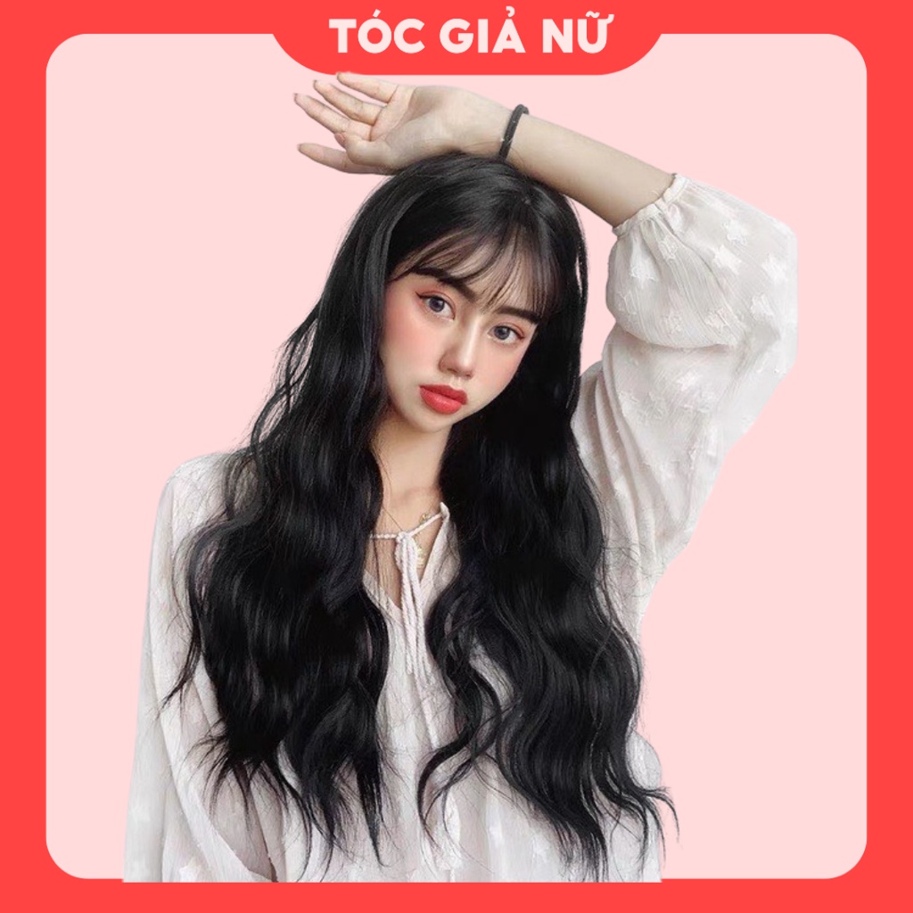 Tóc giả chữ u xù mì dài chất tóc sợ tơ nhân tạo cao cấp